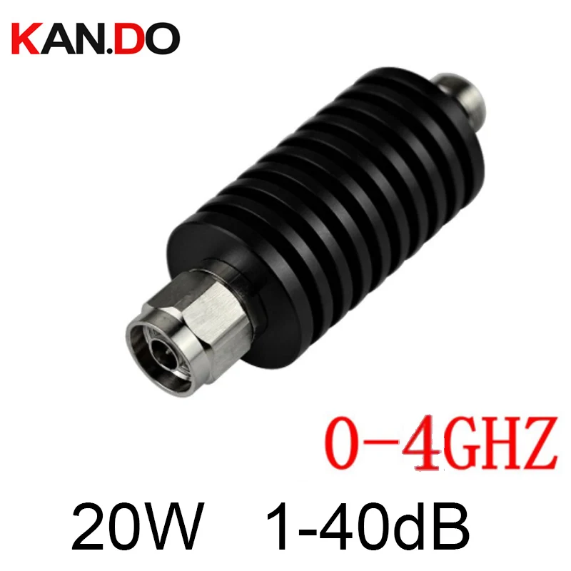 25 Вт DC-4Ghz 1-40дб N штекер в N Женский силовой антенный ввод соединитель коаксиальный разъем аттенюатор Телеком часть 20 Вт аттенюатор