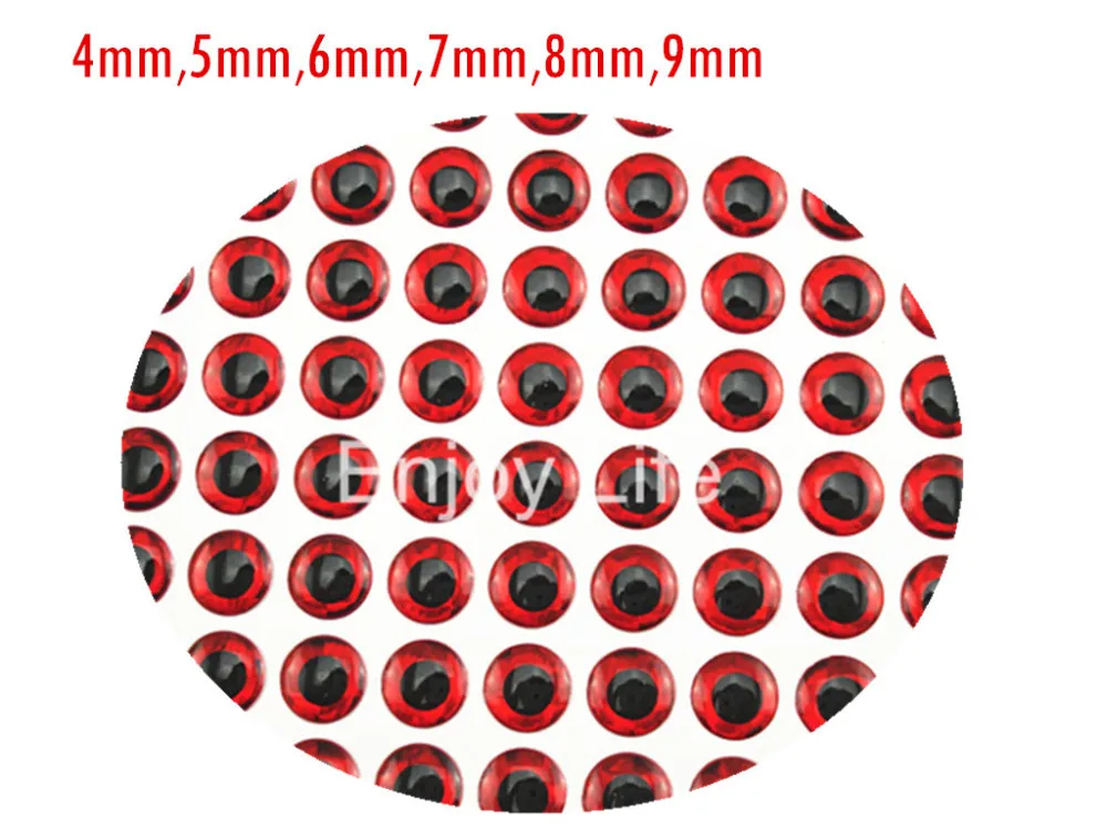 500 Chiếc * 3Mm/4Mm/5Mm/6Mm/7Mm/8Mm/9Mm Đỏ 3D Toàn Phương Mồi Dụ Cá Mắt, đồ Bay, Jig, Mồi Nhử Làm|fishing lure eyes|lure baitlure eyes - AliExpress