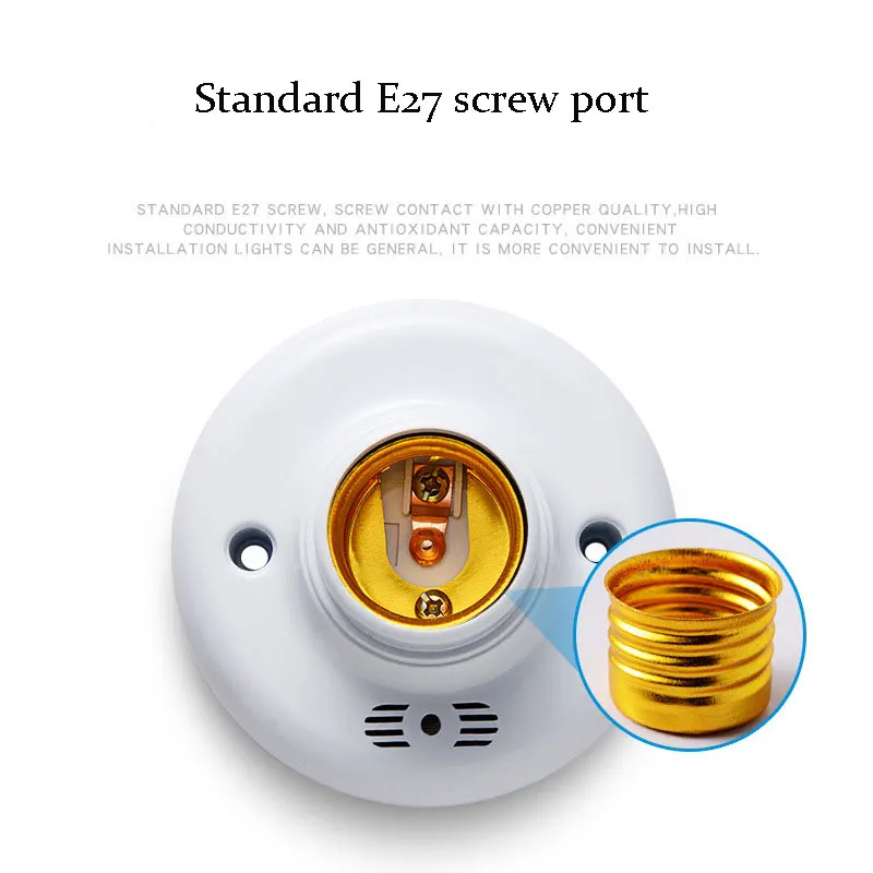 E27 светодиодный Основание лампы Звук Голосовое управление AC 110 V-220 ...