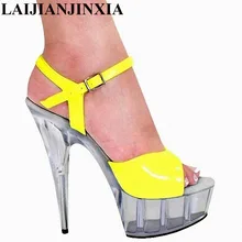 Сексуальная танцевальная обувь laijianjinxia 15 см босоножки на высоком каблуке, для ночного клуба, Обувь для танцев на шесте Танцы модель обуви женские туфли на высоком каблуке K-108