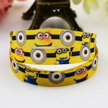 

3/8" 9mm Minions Cartoon Printed grosgrain ribbon party decoration satin ribbons Hairbow sewing supplies OEM 10 Yards A-00104
