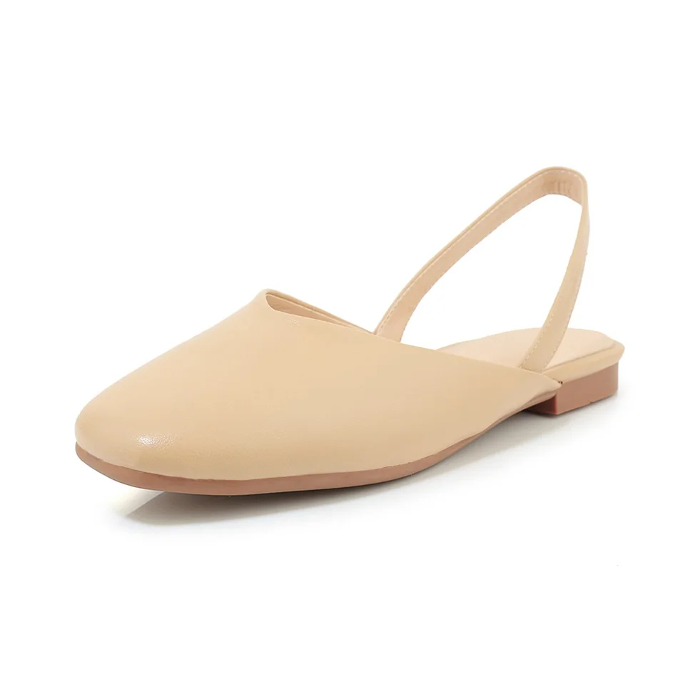 

2019 summer women's sandals fashion square toe comfortable flat heel back strap shoes women's sandals