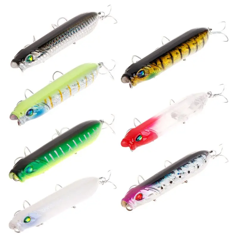 

1Pc Fishing Bait Plastic Hard Artificial Lure Minnow Freshwater Sea Fishing Crankbait Lifelike Three Treble Hooks Wobbler Tackle
