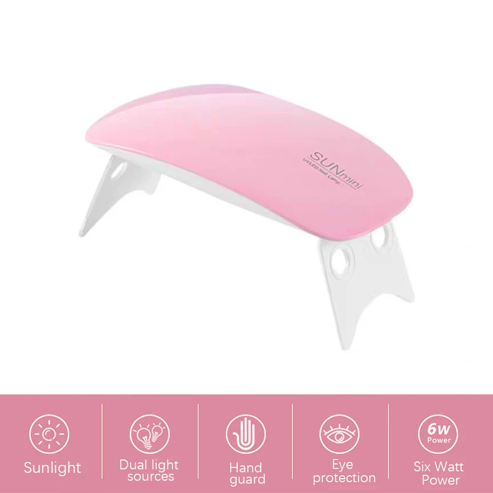 

ZWTale Nail Lamp 6 Light LED Nail Dryer Art Manicure Portable Support Mini USB Charger Cure UV LED Nail For Lamp Drying Gels