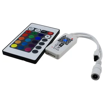 

16million colors magic mini Wifi LED Controller for rgbw led strip smartphone control with 24key remote DC 9-12V