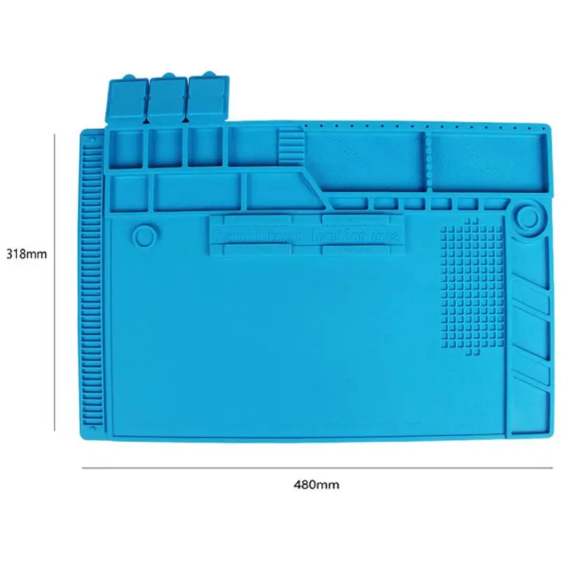 Бесплатная доставка S-170 480x318 мм силиконовый коврик Рабочий стол коврик теплоизоляция обслуживание платформы для BGA пайка ПХД ремонтный