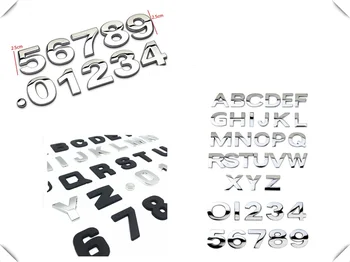 

High quality auto styling 3D metal digital letter car sticker black silver for Lexus LF-FC LF-C2 GX LF-NX ES350 LFA LF-LC LF-CC