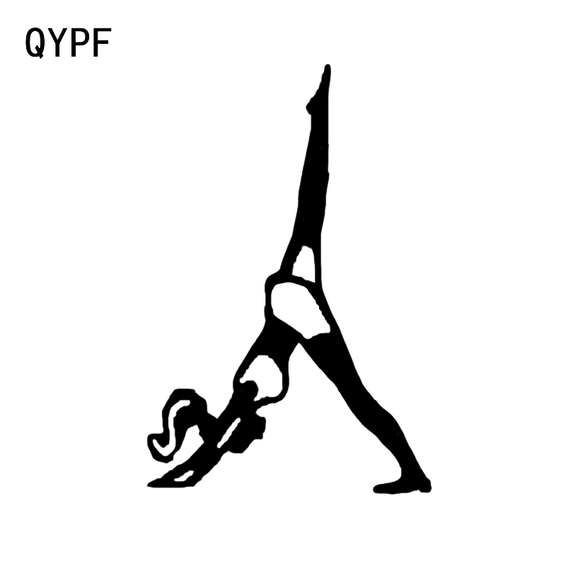 

QYPF 10.3*15.6 Interesting Aerobic Exercise Yoga Sport Decor Vinyl Car Sticker Accessories C16-1972