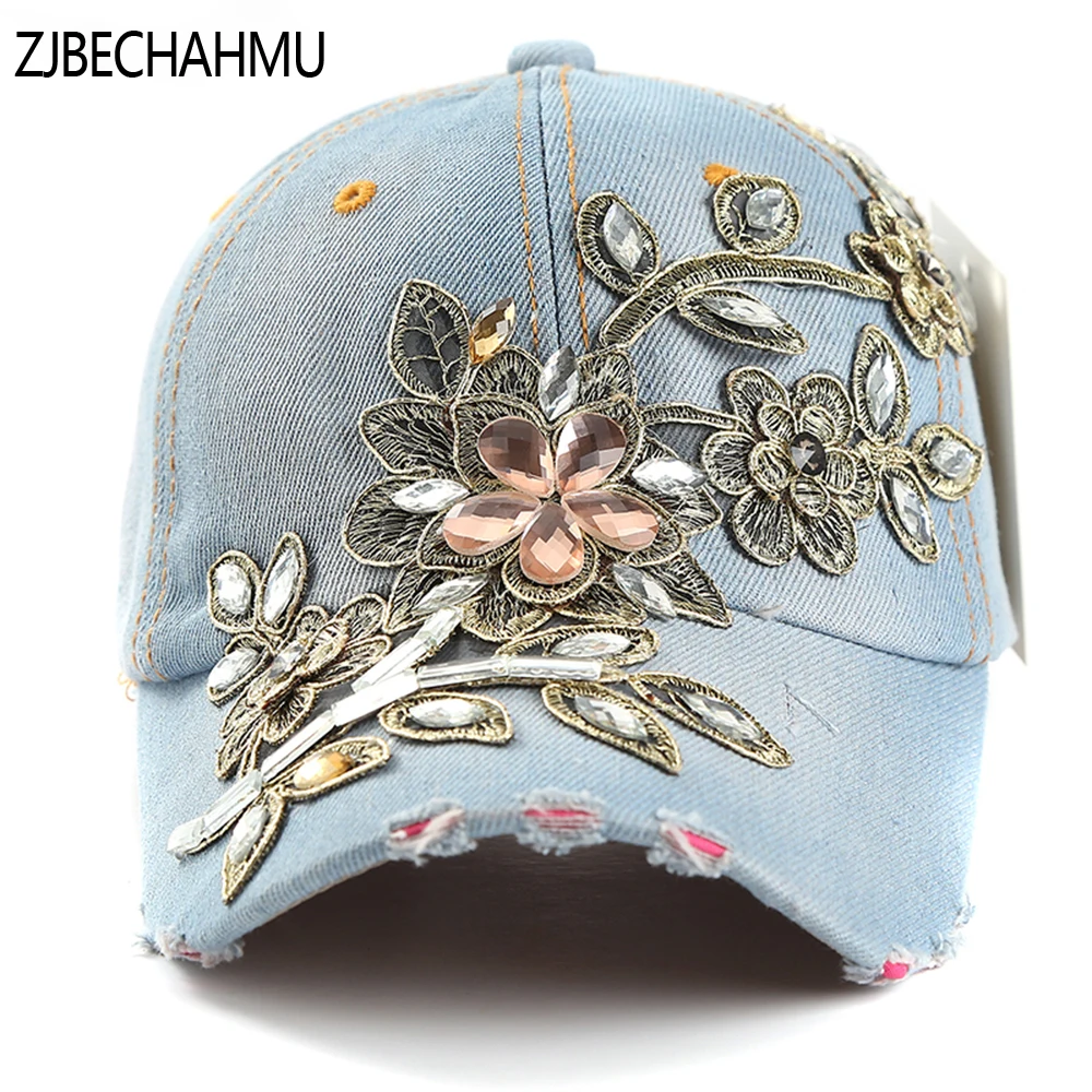 

2017 new wholesale fall fashion Denim Baseball cap Sports Hat cap canvas Snapback caps hat for women good quality