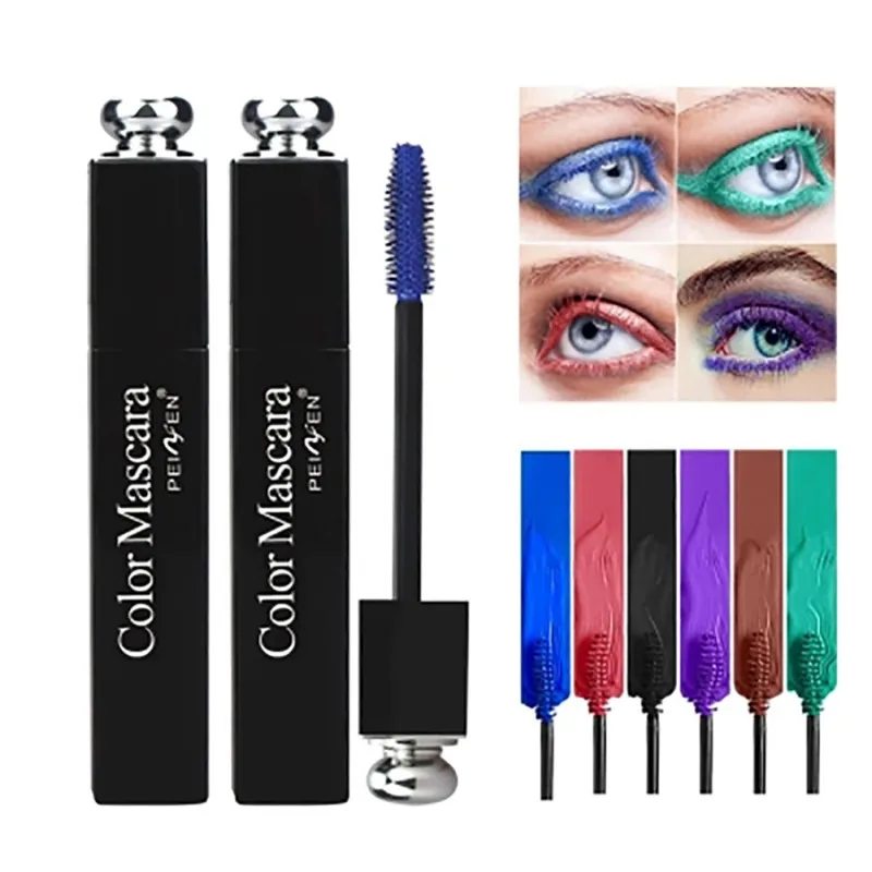 

Personalized Colorful Mascara Professional Color Waterproof Smudge-proof Long Lasting Mascara 6 Colors Optional For Lady