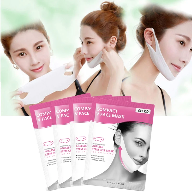 

EFERO Women V Face Hanging Ear Hydrogel Face Paste Lifting Slimming Face Mask Thin Masseter Double Chin Mask Skin Care Tools