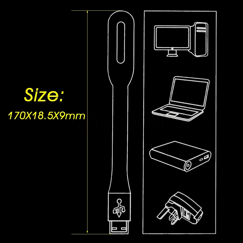 Мини светодиодная лампа Kebidumei Xiaomi USB с яркостью для внешнего аккумулятора