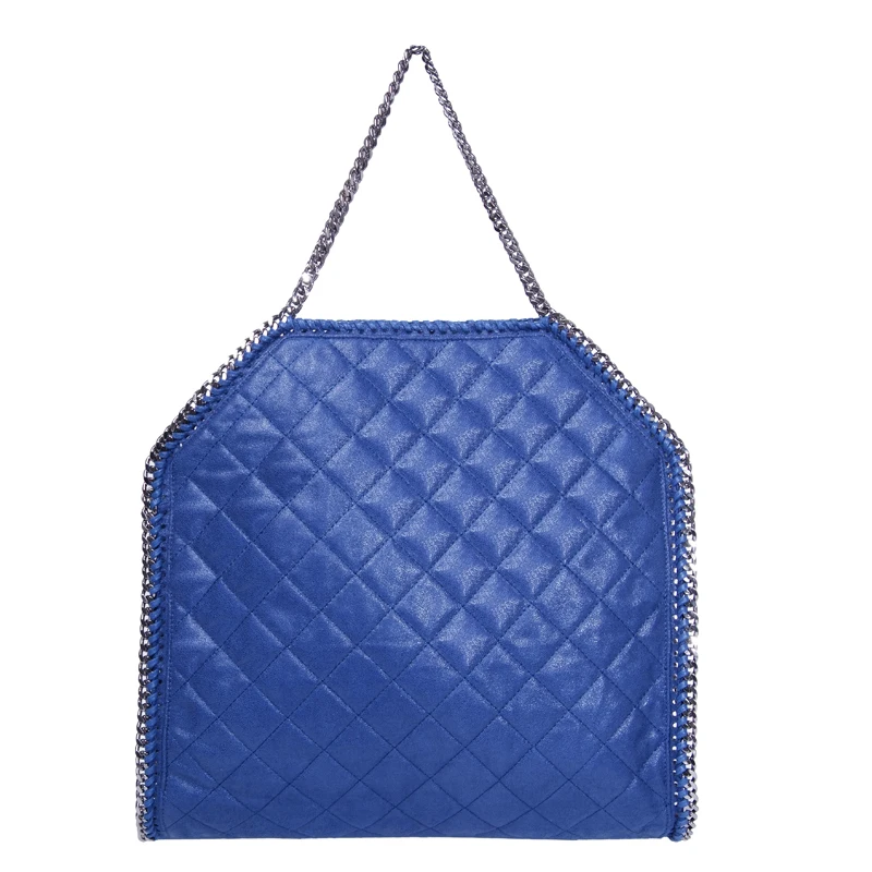 

Women Big totes Handbag solid blue color grid handbags purse ladies messenger shoulder bags crossbody Hand Bag Y809 freeshipping