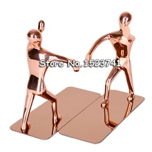 1 пара/лот модные крутые металлические из нержавеющей стали в форме человека Bookend Nordic кунг-фу Мужская Книга блок шесть цветов