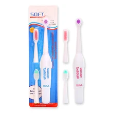 Rotating Toothbrush Oral Hygiene Health Care Tooth Brush with 3 Brush Heads Replacement Brush