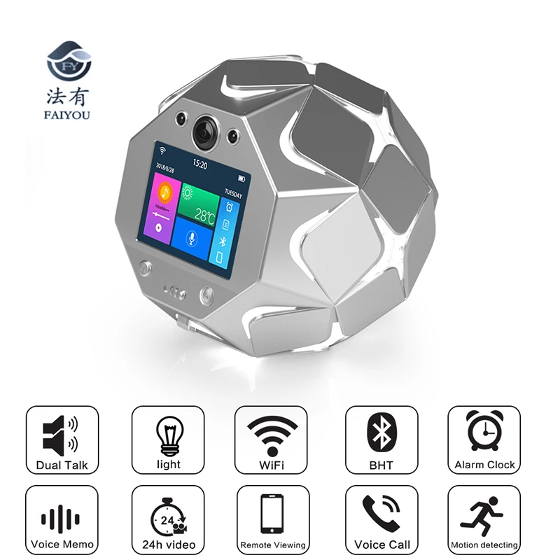 

Dome Speed WIFI Camera 360 Degree Rotation Mini Speaker Camera Home Theater Subwoofer IP Remote Monitoring for Security