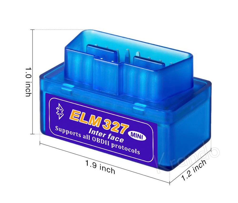 Krando Мини OBD2 ELM327 V1.5 Bluetooth диагностический инструмент v 1,5 obd2elm Android Крутящий момент PIC код считыватель