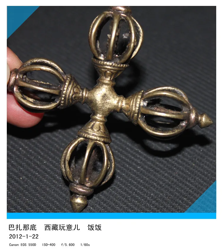 

Bazaar Nepal handicrafts Buddhist supplies Tibetan tantra multiplier Pure copper cross nine stocks just pestle