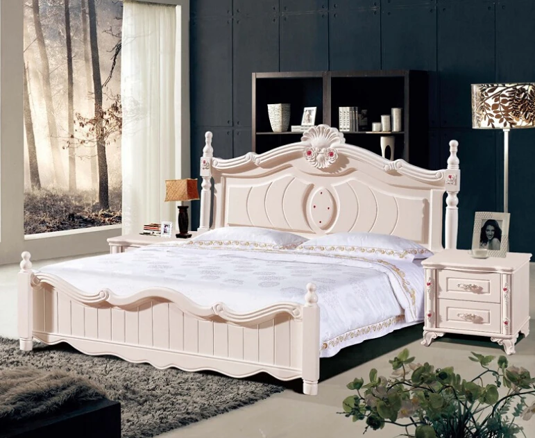 high quality bed Oak Bedroom furniture bed solid wood 6752 high quality bed Oak Bedroom furniture bed solid wood 6752