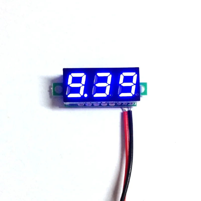 1 шт. 0,2" Супер Мини цифровой синий светодиодный дисплей Вольтметр постоянного тока 3,5-30 в Вольт Напряжение Панель метр батарея монитор
