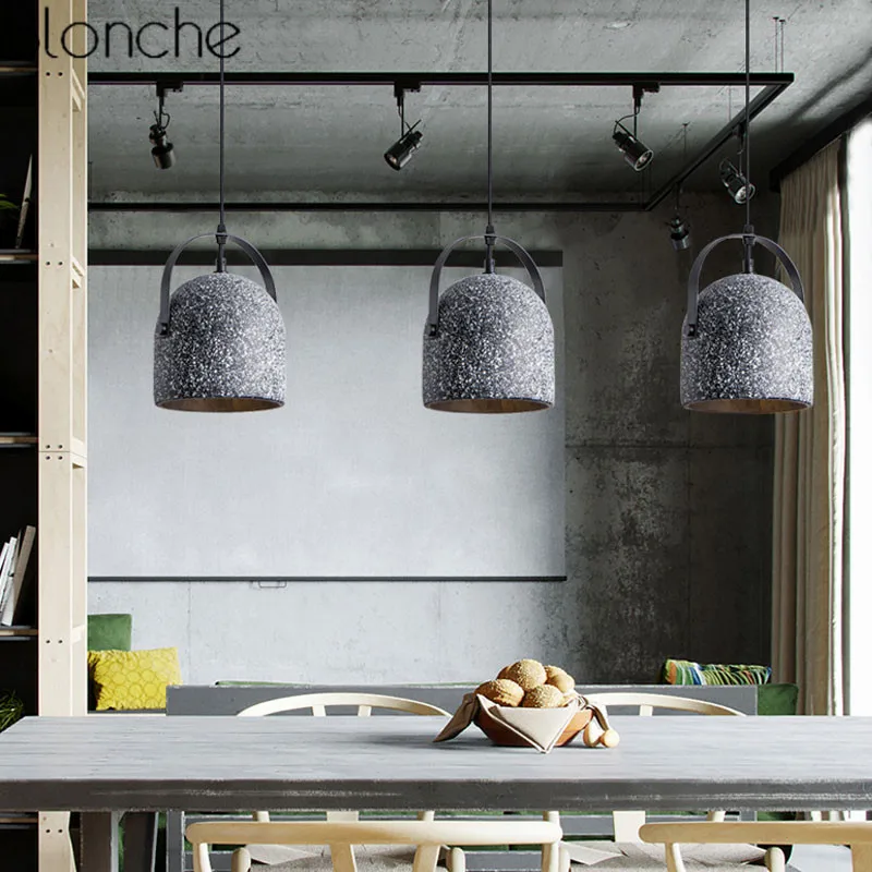 Скандинавский цементный подвесной светильник, светодиодный подвесной светильник, современный подвесной светильник для гостиной, кухни, бара, домашнего декора, осветительные приборы