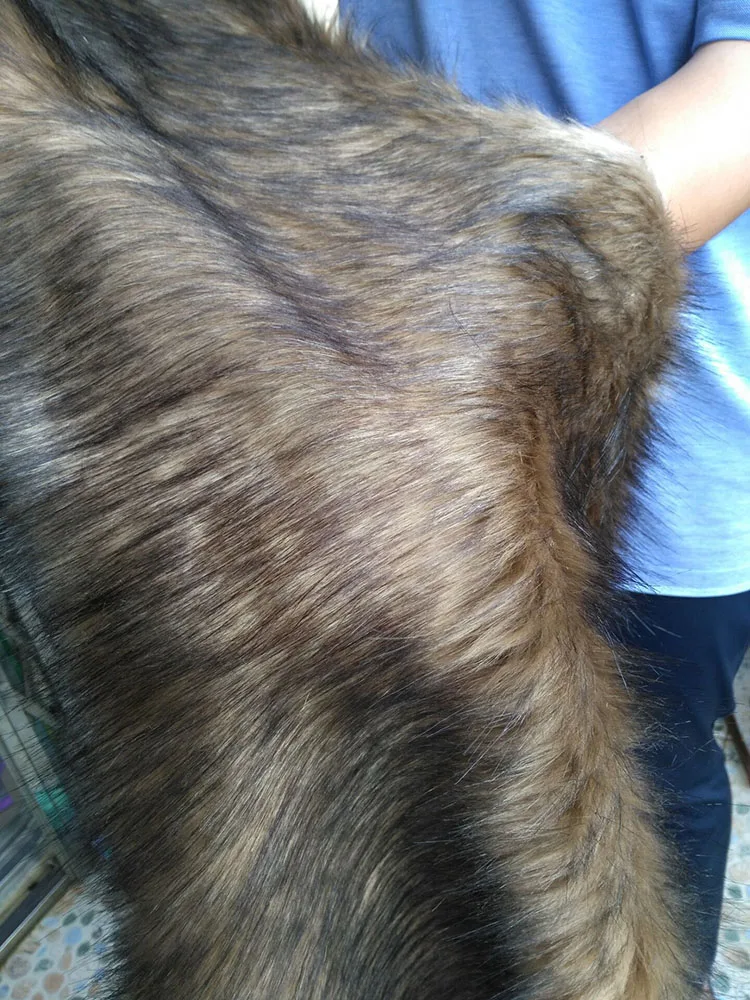 Download Wholesale quality brown color dye black tip felt cloth,faux fur fabric,5cm pile fur,Synthetic ...