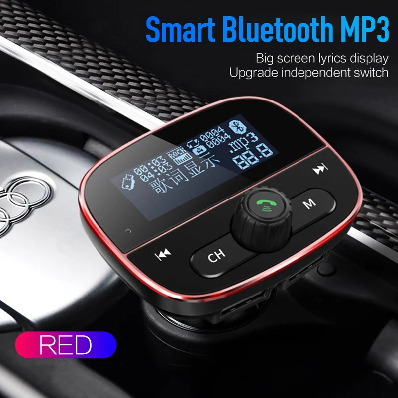 Автомобильное зарядное устройство Hands Free, Bluetooth, беспроводной fm-передатчик, ЖК MP3-плеер, двойное USB зарядное устройство, автомобильные аксессуары, аудио Электроника