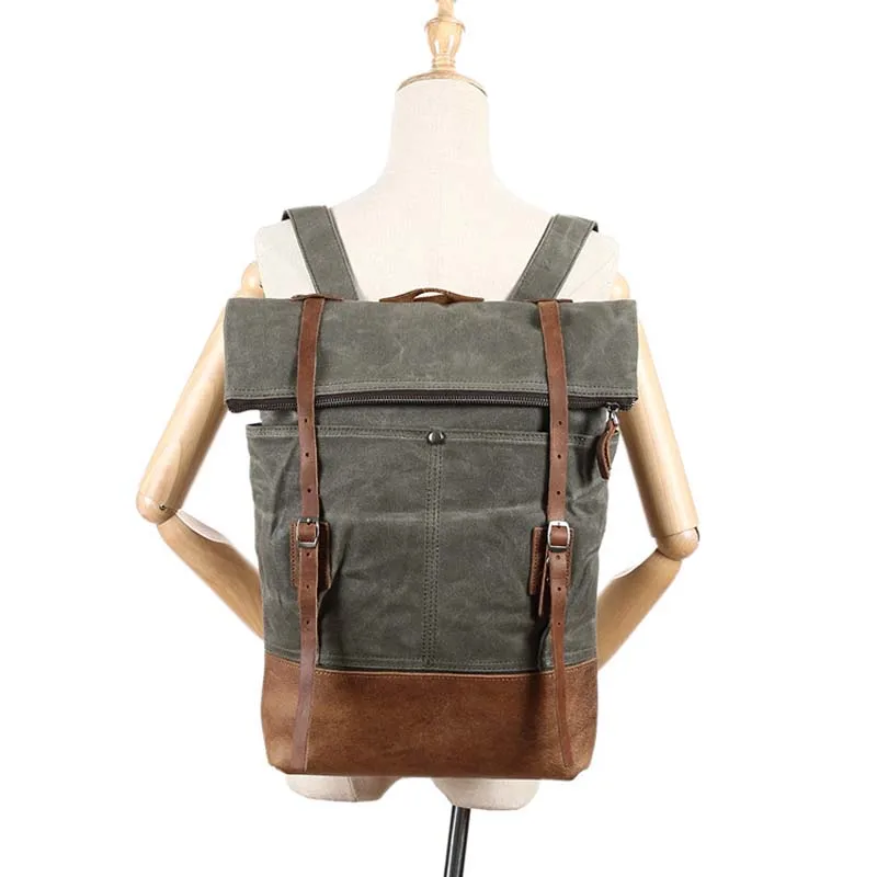 

YISHEN Retro Men Backpack Waterproof Canvas Backpack Casual MaleTravel Bag School Bags For Teenager Rucksack Mochila FX1004-2