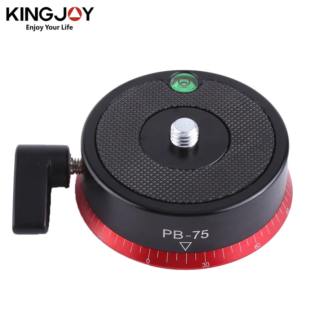 

Kingjoy PB-75 Alloy Panoramic Tripod Head With Bubble Level for SLR Camera Fotografia Photography Accessories