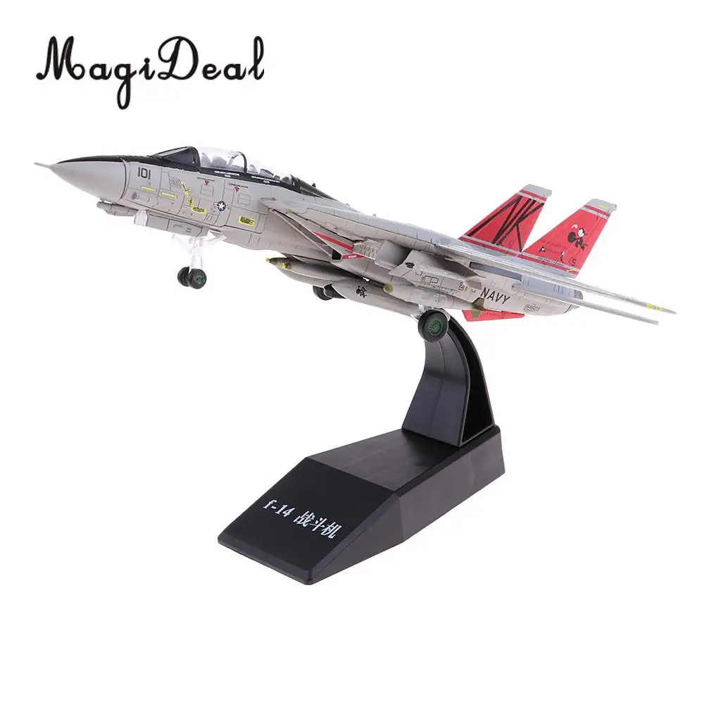 MagiDeal 1:100 Scale Alloy American F-14 Airplane Aircraft Fighter Toy Model Diecast Plane Model Toy Home Decor Collectables