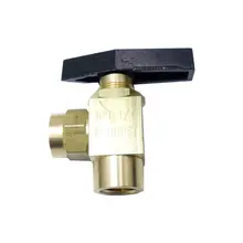 Латунь 2 Way Инструмент Угловой шаровой кран Панель установлен 1/" Мама NPT 1500 фунтов на квадратный дюйм