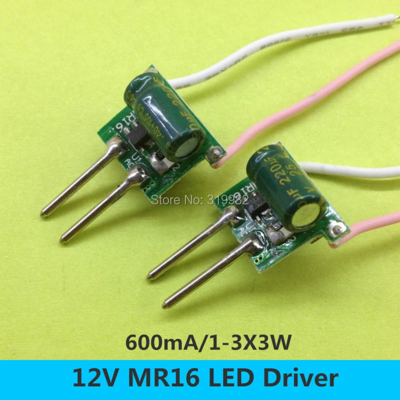 20 Pcs Mr16 2pin 12v Led Driver 1-3x3w Low Voltage Transformer 2 Feet ...