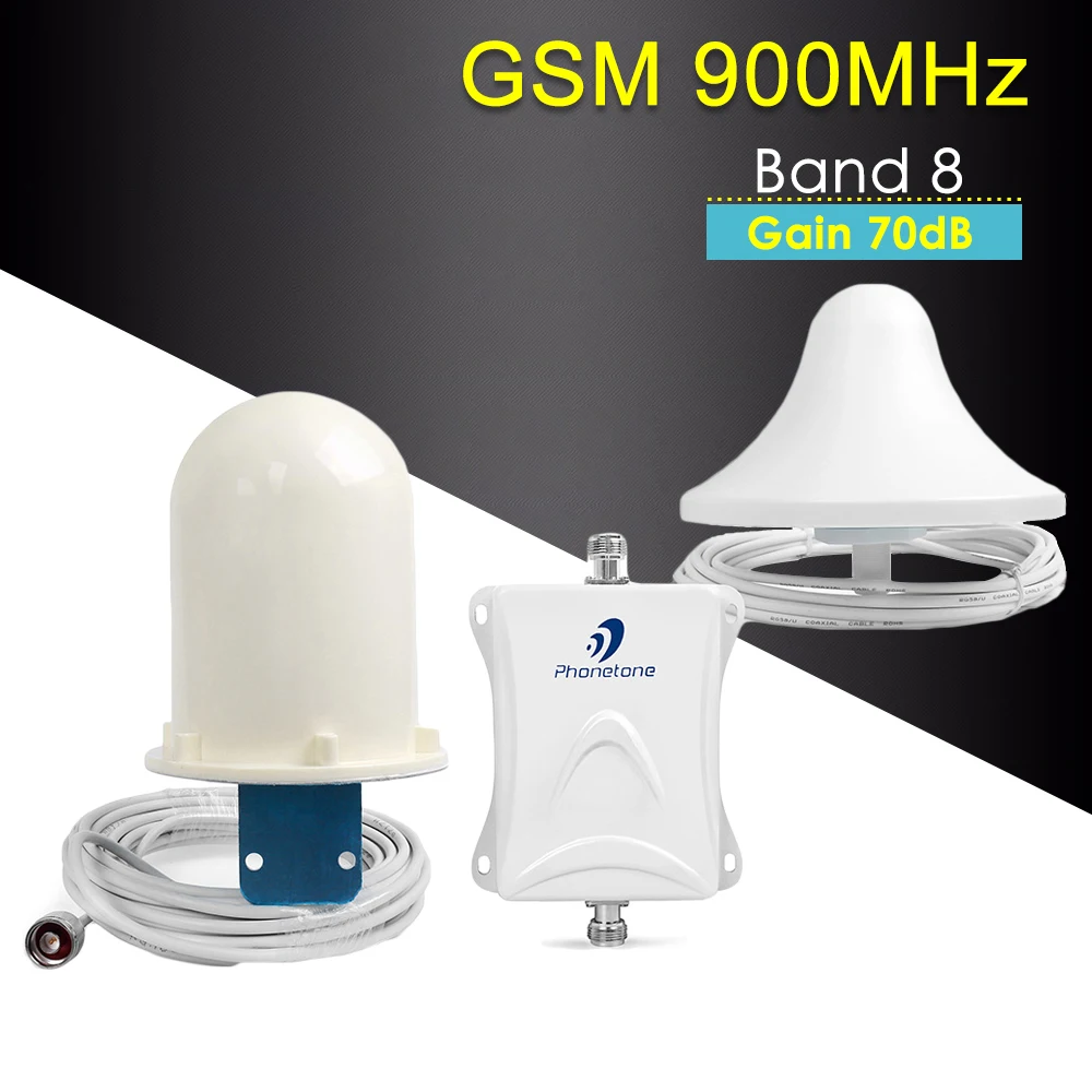 Усилитель сотовой связи GSM 900 МГц ретранслятор мобильного сигнала 70 дБ для