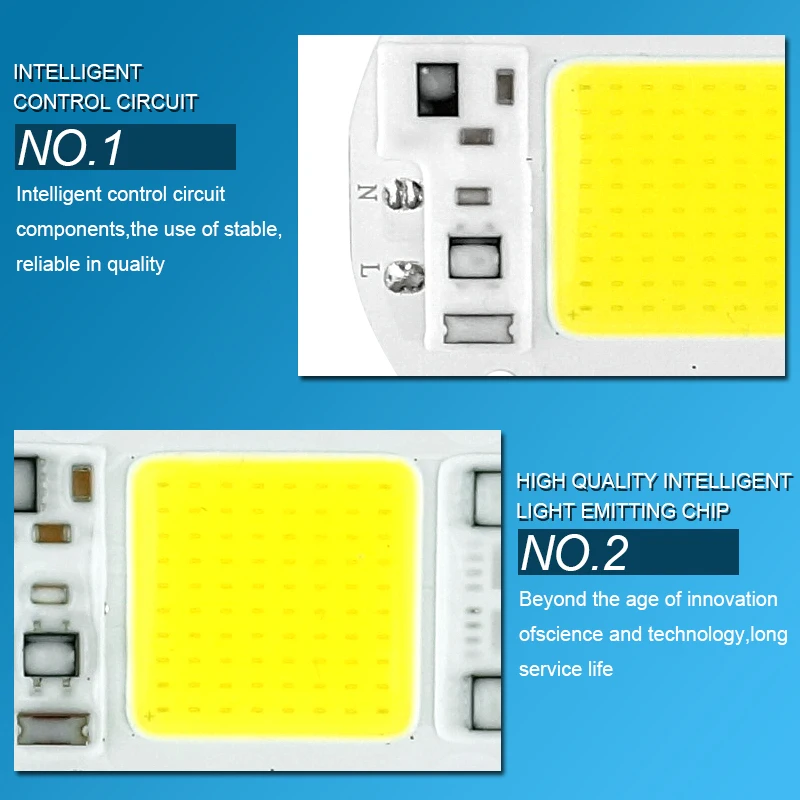 Светодиодный чип COB 220 в 240 в 3 Вт 10 Вт 20 Вт 30 Вт 50 Вт холодный белый теплый белый светодиодный светильник лампа вход умный IC прожектор точечный светильник