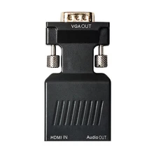 HOT-HDMI Женский VGA Мужской конвертер с аудио адаптером Поддержка сигнала 1080P