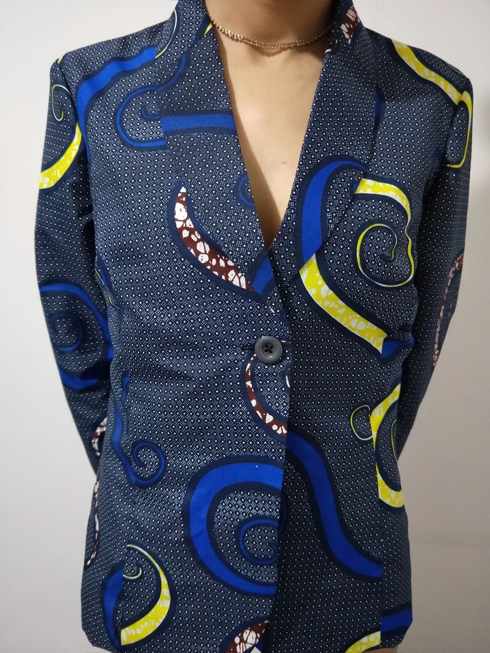 Женский Ретро Африканский Блейзер модный принт узоры женский пиджак для дам на заказ африканская одежда