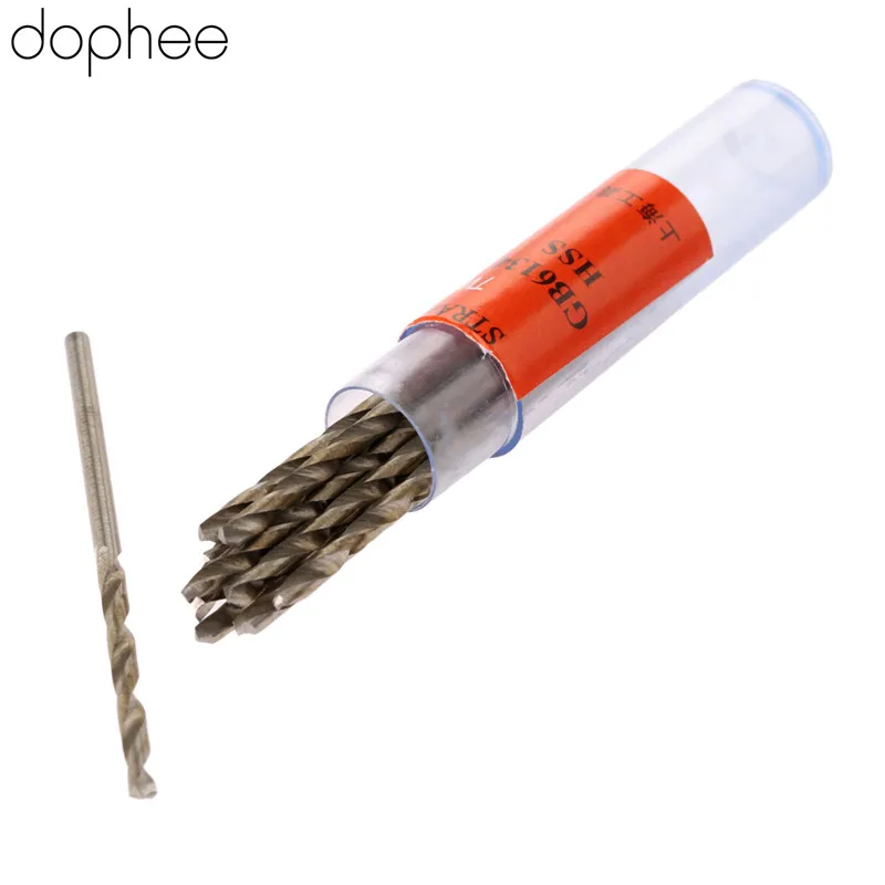 dophee 2.0-3.5mm Twist Drill Bits HSS Drill Bit Micro Straight Shank Wood Drilling Electric Woodworking Tools Aluminum 10PCS Hot