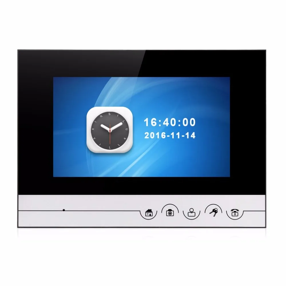 

XSL-V70Rm-M1 Wired Visual Doorbell 7 Inch LCD Video Monitor Door Phone Intercom System Door Release Unlock Doorbell Camera