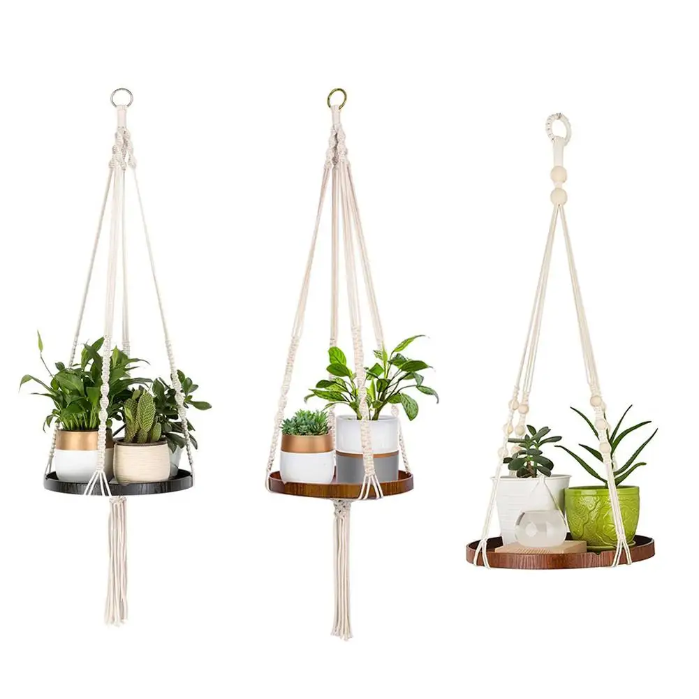 

Lace Plant Rack Hanger Indoor Hanging Flower Pot Decoration Pot Holder, Beautiful Flower Cut Boho Chic Bohemian Home Decoration