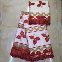 Уникальный Вышивка парча в Гвинейском стиле белый Африканский Tissu Базен Riche Getzner Brode Getzner французский тюль кружево ткань для платье