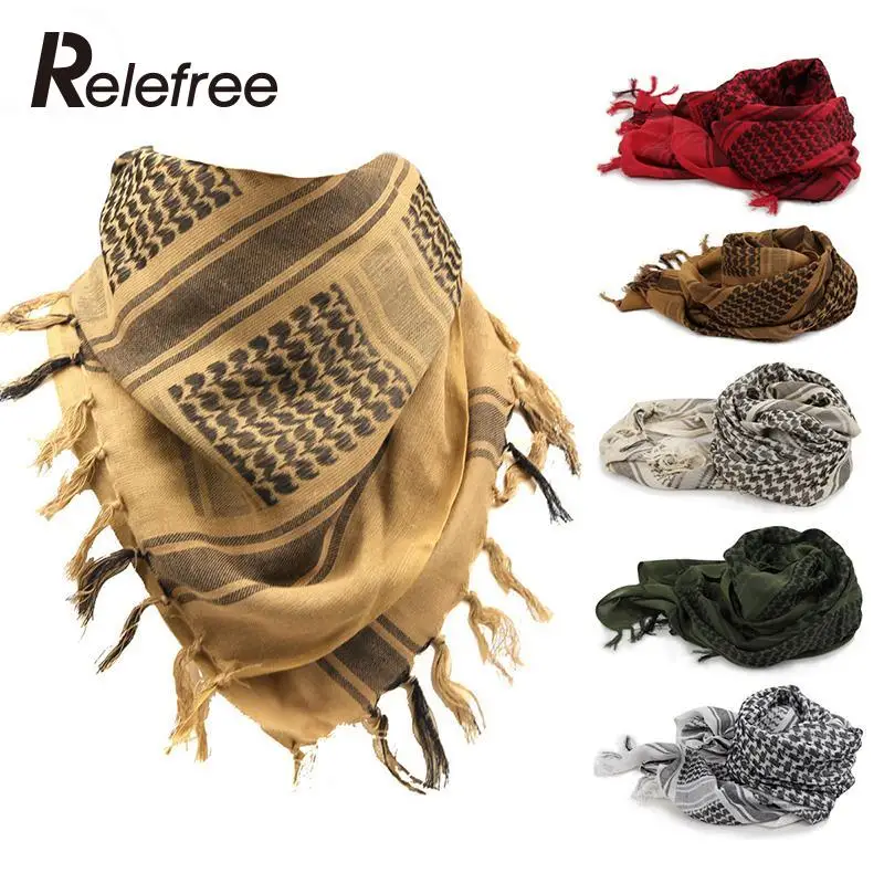 Relefree Outdoor Hiking Scarves Military Arab Tactical Desert Scarf Army Shemagh KeffIyeh Shawl Scarve Neck Wrap Relefree Outdoor Hiking Scarves Military Arab Tactical Desert Scarf Army Shemagh KeffIyeh Shawl Scarve Neck Wrap