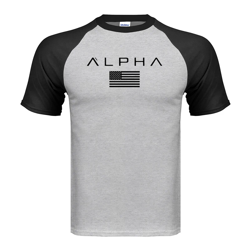 2019 крутые футболки ALPHA Industries футболка хлопковая летняя с короткими рукавами