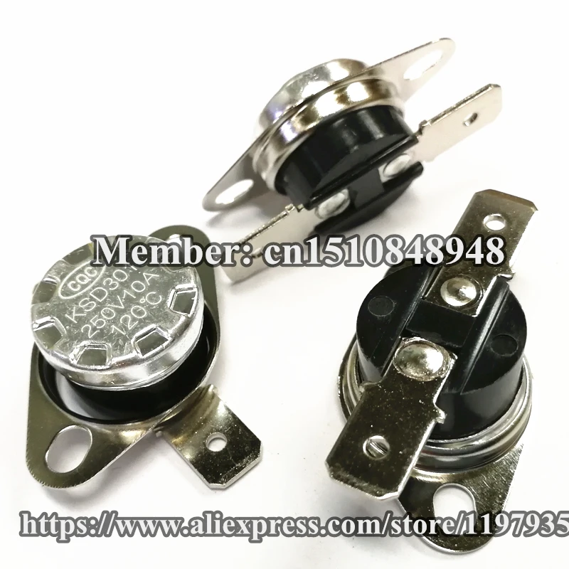 

KSD301 Thermostat temperature switch 120 degrees 250V 10A 120 degrees
