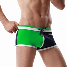 Бренд SEOBEAN с заниженной талией, пестрый купальник Мужской купальный костюм сексуальные мужские плавки боксеры короткие плавательные трусы бордшорты