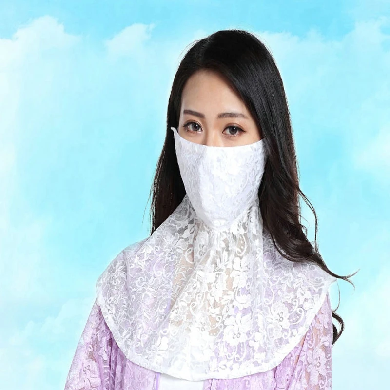 Summer Sunscreen Mask Female Outdoor Anti Uv Masks Girl Cover Face Thin Breathable Dust proof
