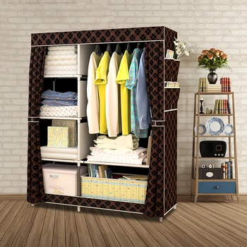 

When The Quarter Wardrobe DIY Non-woven Fold Portable Storage Cabinet Multifunction Dustproof Moistureproof Closet