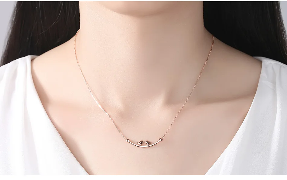 

S925 sterling silver necklace bird fashion necklace set chain CSG01