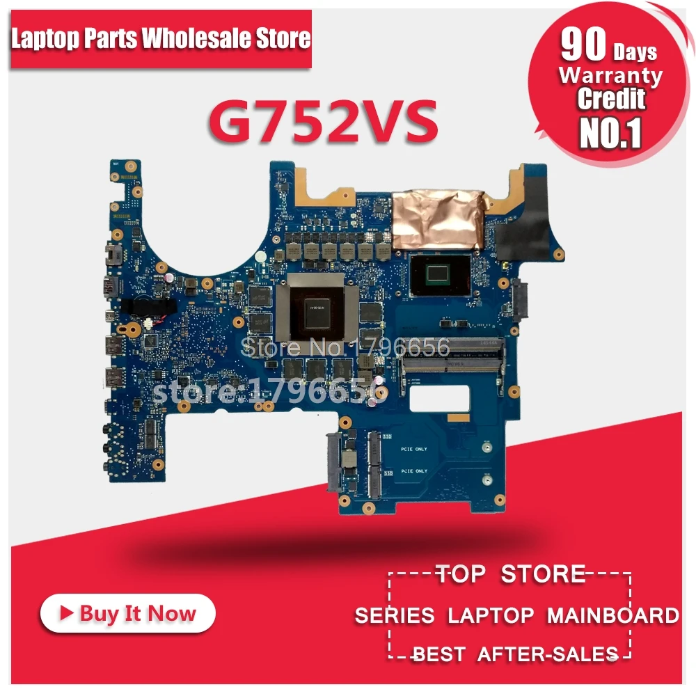 

G752VS Motherboard GTX 1070/8G I7-6820 RAM For ASUS G752 G752V G752VM G752VML laptop Motherboard G752VS Mainboard test 100% OK
