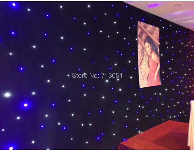 BW led star curtain