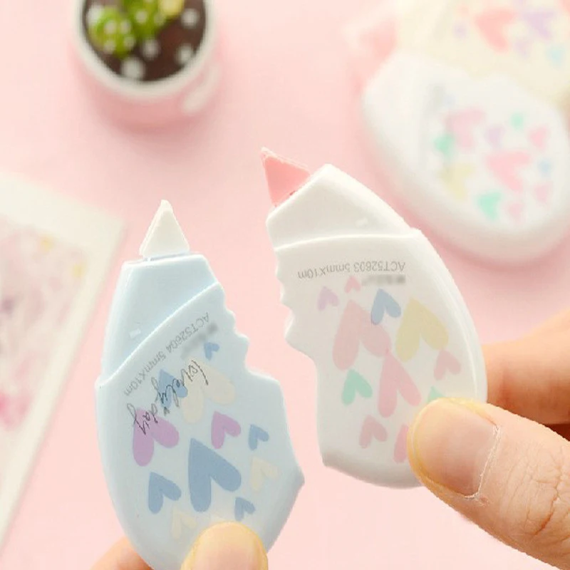 2 шт. Kawaii разноцветное сердце любовь декоративная Корректирующая лента
